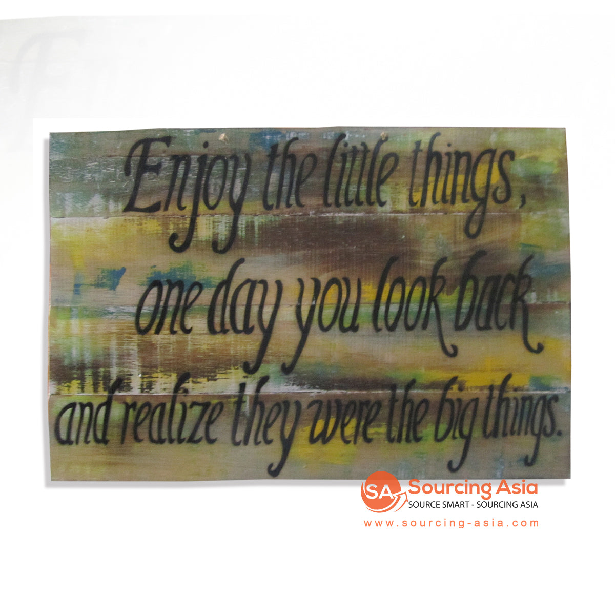LSA07E WOODEN "ENJOY THE LITTLE THINGS" WALL SIGN BOARD