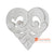 LUH023-WH WHITE WOODEN HEART DECORATION