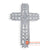LUH045-1 WHITE WOODEN CARVED CROSS DECORATION