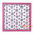LUHC006 WHITE AND PINK WOODEN SQUARE FLORAL CARVED PANEL