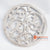 LUHC021-1 WHITE WASH WOODEN ROUND LEAVES CARVED PANEL