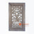 LUHC032 DARK BROWN WOODEN RECTANGLE LEAVES CARVED PANEL