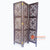 LUHC046-2 WOODEN ROOM DIVIDER WITH FLORAL CARVINGS