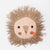 MAC024 PEACH COTTON TIGER FACE CUSHION WITH NATURAL RAFFIA FRINGE (PRICE WITHOUT INNER)