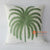 MAC040-1 OFF WHITE COTTON 3D EMBROIDERY COCONUT TREE SQUARE CUSHION (PRICE WITHOUT INNER)