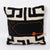 MAC059 BLACK AND WHITE EMBROIDERED RAW COTTON SQUARE CUSHION (PRICE WITHOUT INNER)