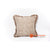 MAC062-1 BROWN COTTON JUTE AND SHELL TREE SQUARE COVER CUSHION WITH FRINGE