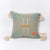 MAC066 GREY COTTON EMBROIDERED SQUARE CUSHION WITH TASSEL (PRICE WITHOUT INNER)