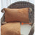 MAC157 APRICOT COTTON COVER CUSHION WITH PALM TREE EMBROIDERY AND TASSELS (PRICE WITHOUT INNER)