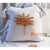 MAC169 COTTON COVER CUSHION WITH PALM EMBROIDERY AND TASSELS (PRICE WITHOUT INNER)