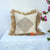 MAC184 NATURAL COTTON COVER CUSHION WITH SHELLS AND FRINGE (PRICE WITHOUT INNER)