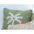 MAC264 MOSS GREEN COTTON CUSHION COVER WITH PALM EMBROIDERY (PRICE WITHOUT INNER)