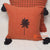 MAC345 TERRACOTTA COTTON CUSHION COVER WITH EMBROIDERY AND TASSELS (PRICE WITHOUT INNER)