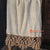 MAC357 SAND RAW COTTON THROW WITH MACRAME AND TASSELS