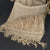 MAC402-1 NATURAL RAW COTTON THROW WITH SHELLS AND FRINGE