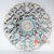 MANC003 MULTICOLOR WOODEN ROUND FLOWER CARVED PANEL