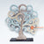 MANC038 MULTICOLOR WOODEN TREE CARVED ON STAND DECORATION