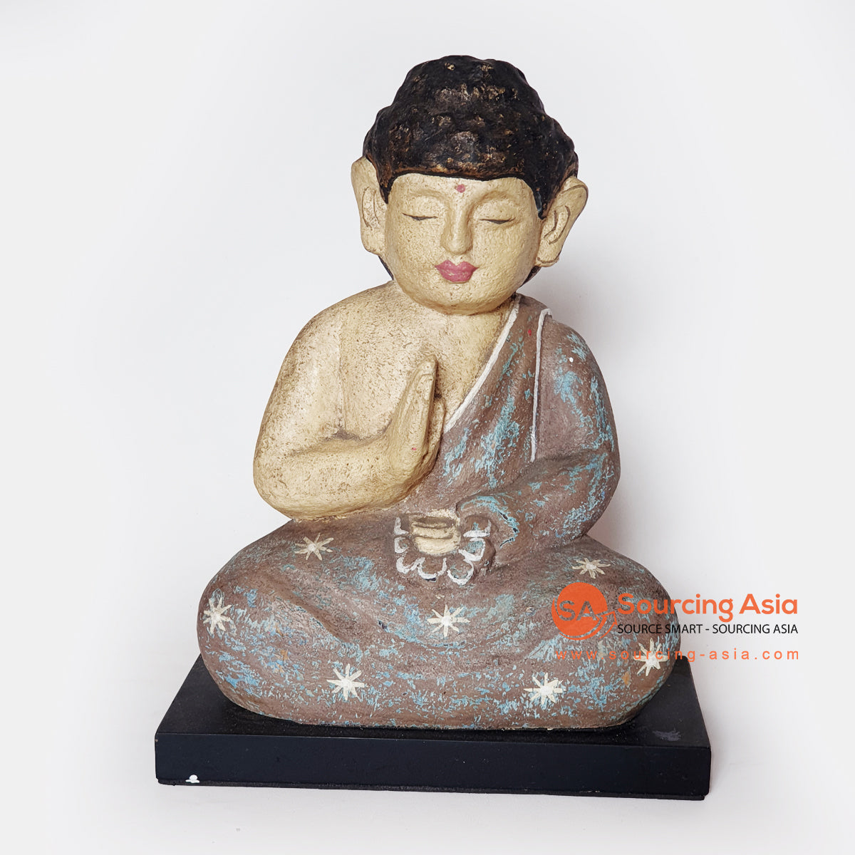 MANC101 WOODEN SITTING BUDDHA DECORATION