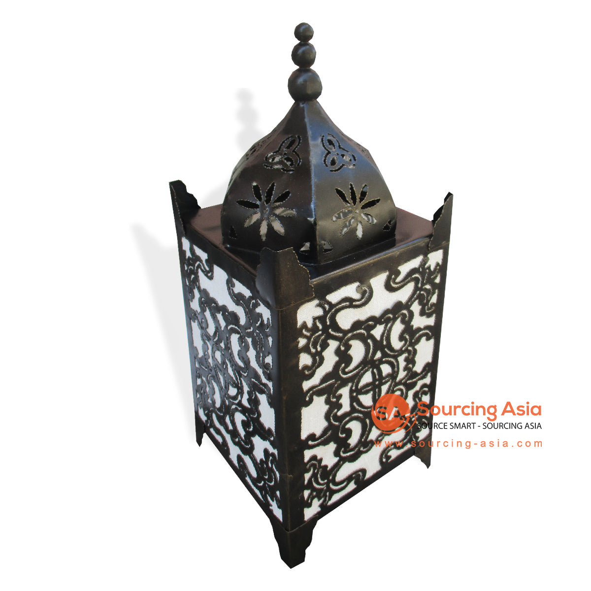 MBL004-40 ANTIQUE BLACK METAL SQUARE MOSQUE LAMP WITHOUT CABLE