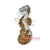 MDC60SET SET OF THREE BROWN CRACKLE WOODEN SEA HORSES