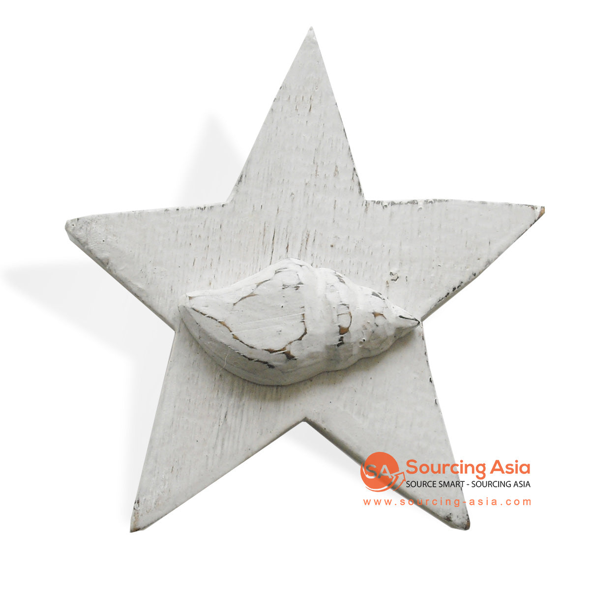 MDC78 WOODEN STAR WALL HANGING DECORATION WITH SHELL ORNAMENT