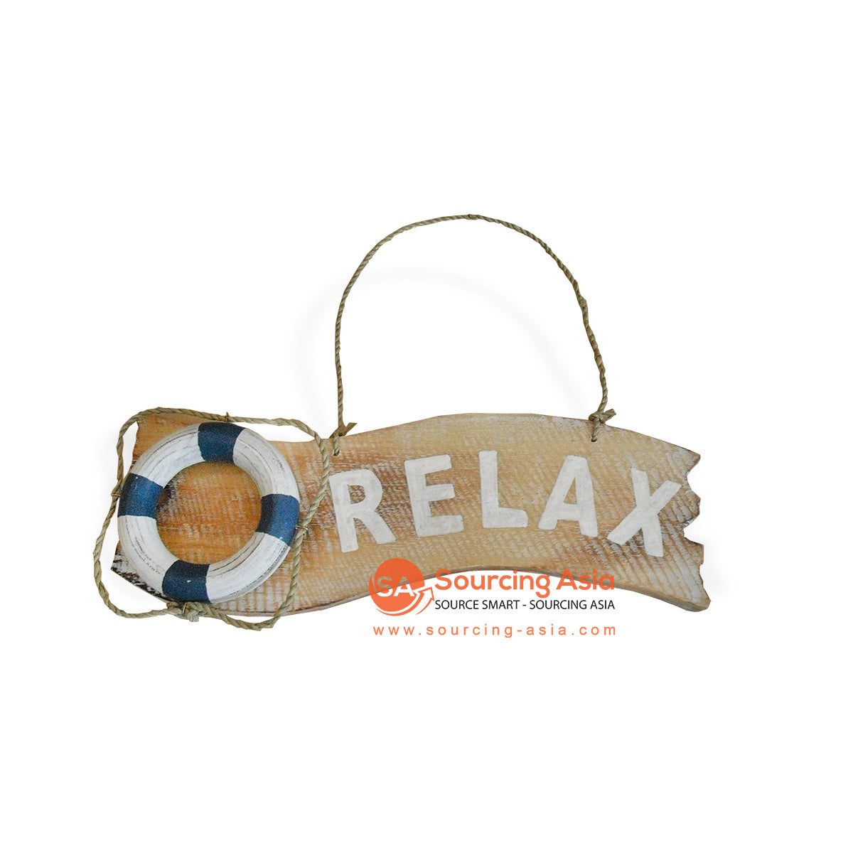 MDC86 DECORATIVE SIGN "RELAX" WITH BUOY ORNAMENT