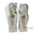 MHB136-1M SET OF TWO STONE DREAMING LADY LONG HAIR STATUES