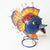 MHRC011 HAND PAINTED METAL FISH DECORATION WITH STAND