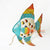 MHRC014 HAND PAINTED METAL FISH DECORATION