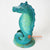 MHRC072 HAND PAINTED METAL CANDLE HOLDER WITH SEA HORSE DECORATION