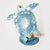 MHRC095 HAND PAINTED METAL CANDLE HOLDER WITH TURTLE DECORATION