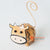 MHRC117 HAND PAINTED ORANGE METAL COW DECORATION