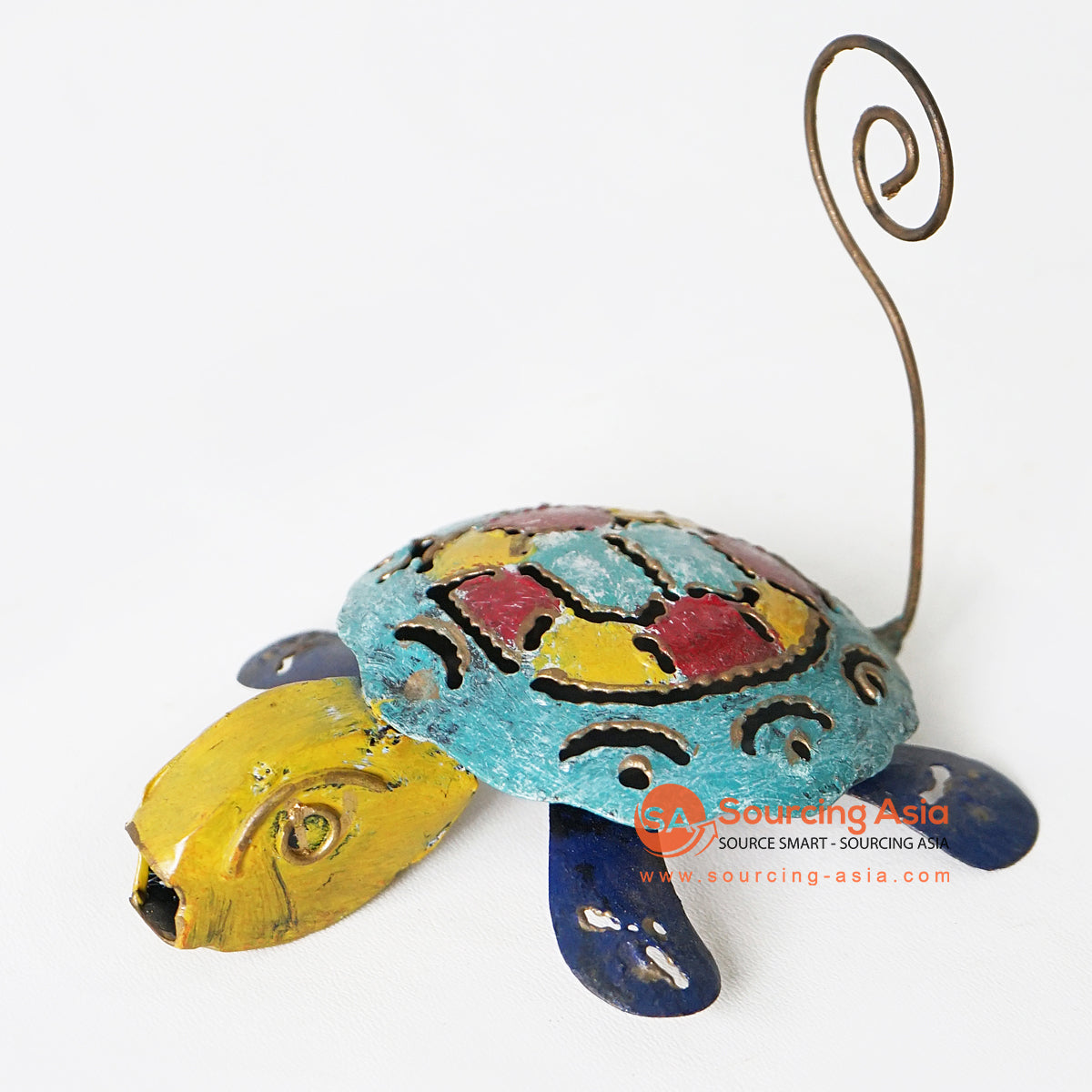 MHRC122 HAND PAINTED METAL TURTLE DECORATION