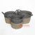 MRC071 SET OF THREE BLACK MENDONG BASKETS WITH HANDLE
