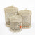 MRC073 SET OF THREE NATURAL SEAGRASS BASKETS WITH LID