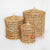 MRC080 SET OF THREE NATURAL WATER HYACINTH BASKETS WITH LID
