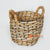 MRC095 NATURAL BANANA FIBER AND BLACK ROPE BASKET