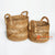 MRC124 SET OF TWO NATURAL WATER HYACINTH BASKETS WITH HANDLE