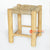 MRC154 NATURAL TEAK WOOD SQUARE STOOL WITH SEAGRASS SEAT