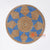 MRC214 NATURAL MENDONG AND BLUE RAFFIA ROUND WALL DECORATION