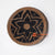 MRC217 NATURAL MENDONG AND BLACK RAFFIA ROUND WALL DECORATION