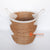 MRC259 NATURAL MENDONG AND WHITE RAFFIA BASKET WITH HANDLES