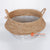 MRC274 NATURAL AND SILVER PALM RAFFIA BASKET WITH HANDLES
