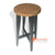 MRY089 BLACK AND BROWN TEAK WOOD OLD STYLE BAR STOOL