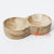 MSB005 NATURAL TEAK WOOD CONNECTED TWO SNACK BOWLS