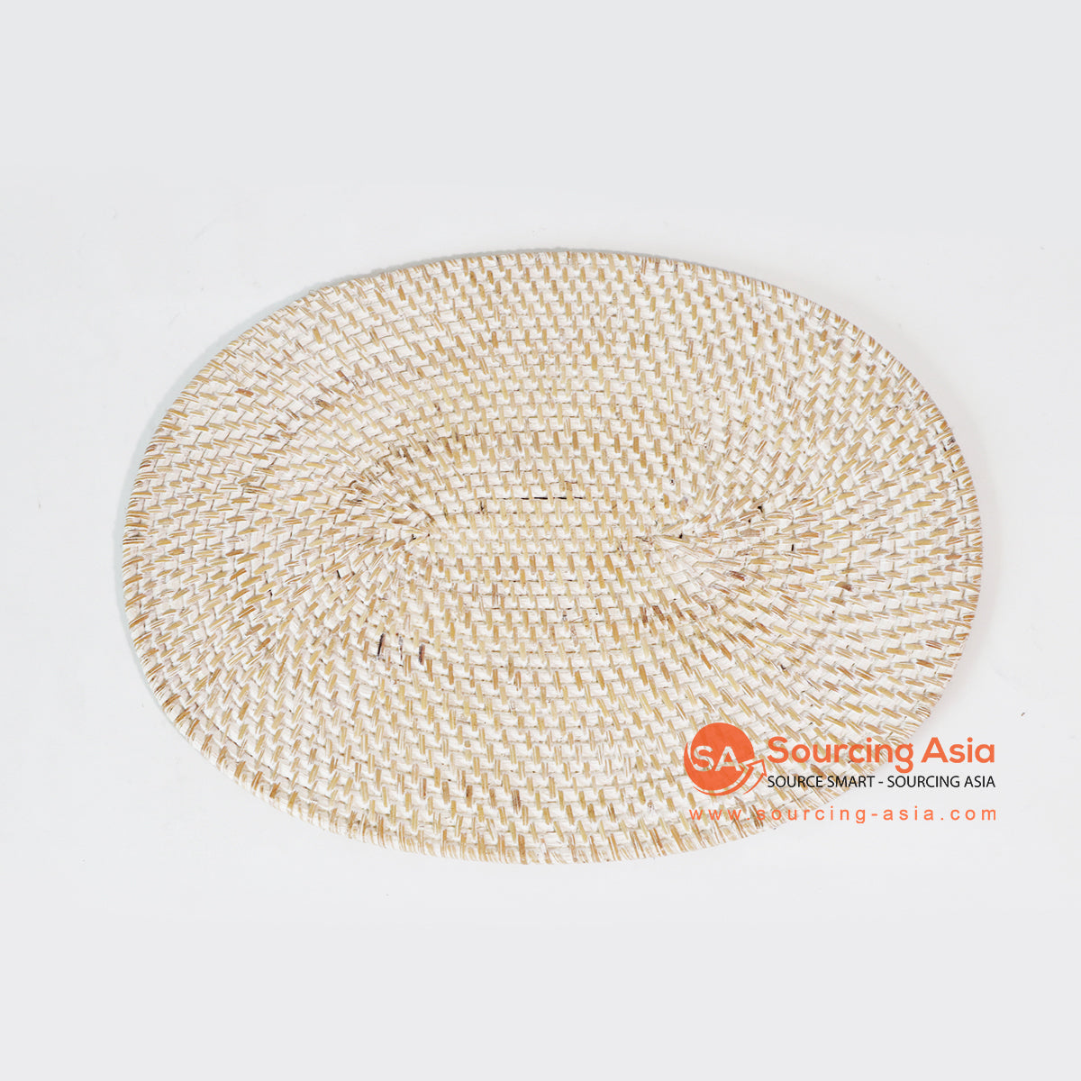 MTIC032-3 WHITE WASH WOVEN RATTAN PLACEMAT