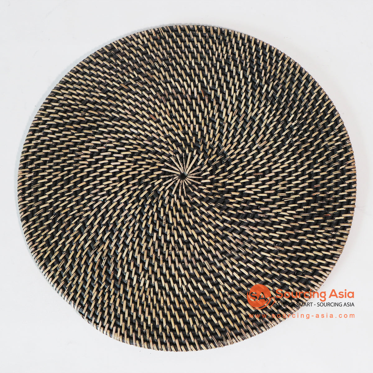 MTIC033-2 BLACK WOVEN RATTAN PLACEMAT
