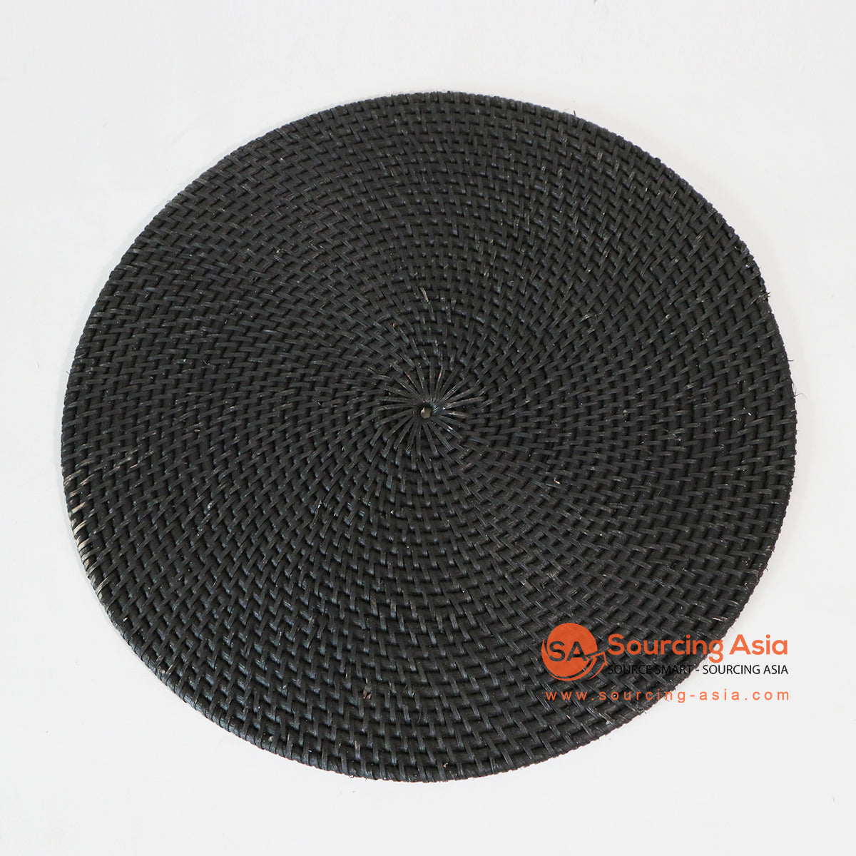 MTIC033-6 BLACK WOVEN RATTAN PLACEMAT