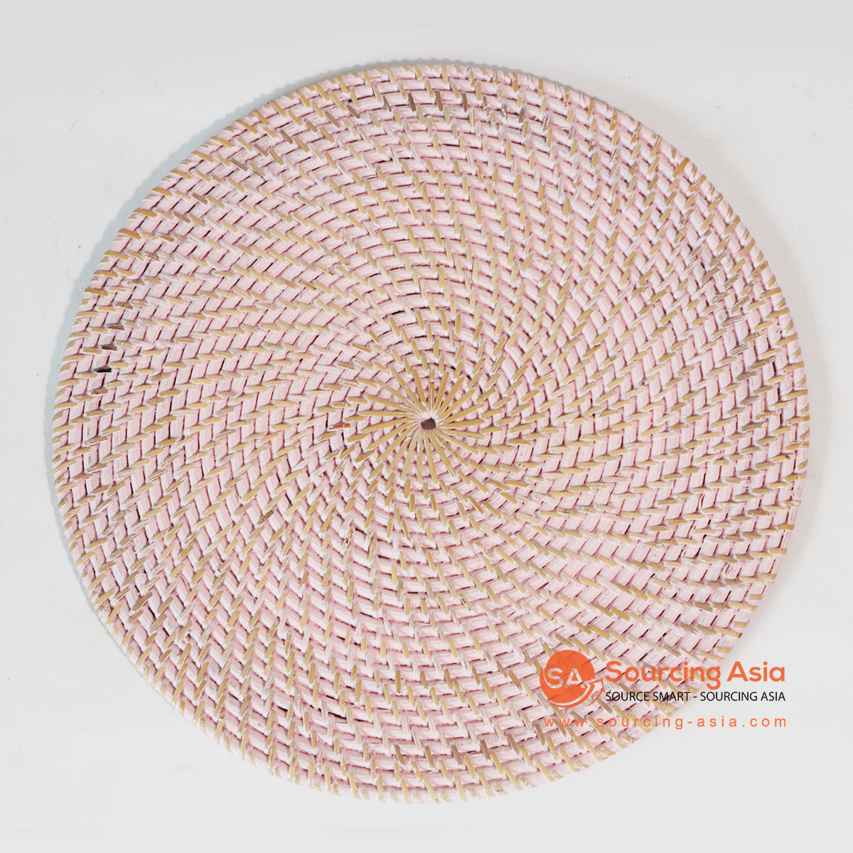 MTIC033 PINK WASH WOVEN RATTAN PLACEMAT