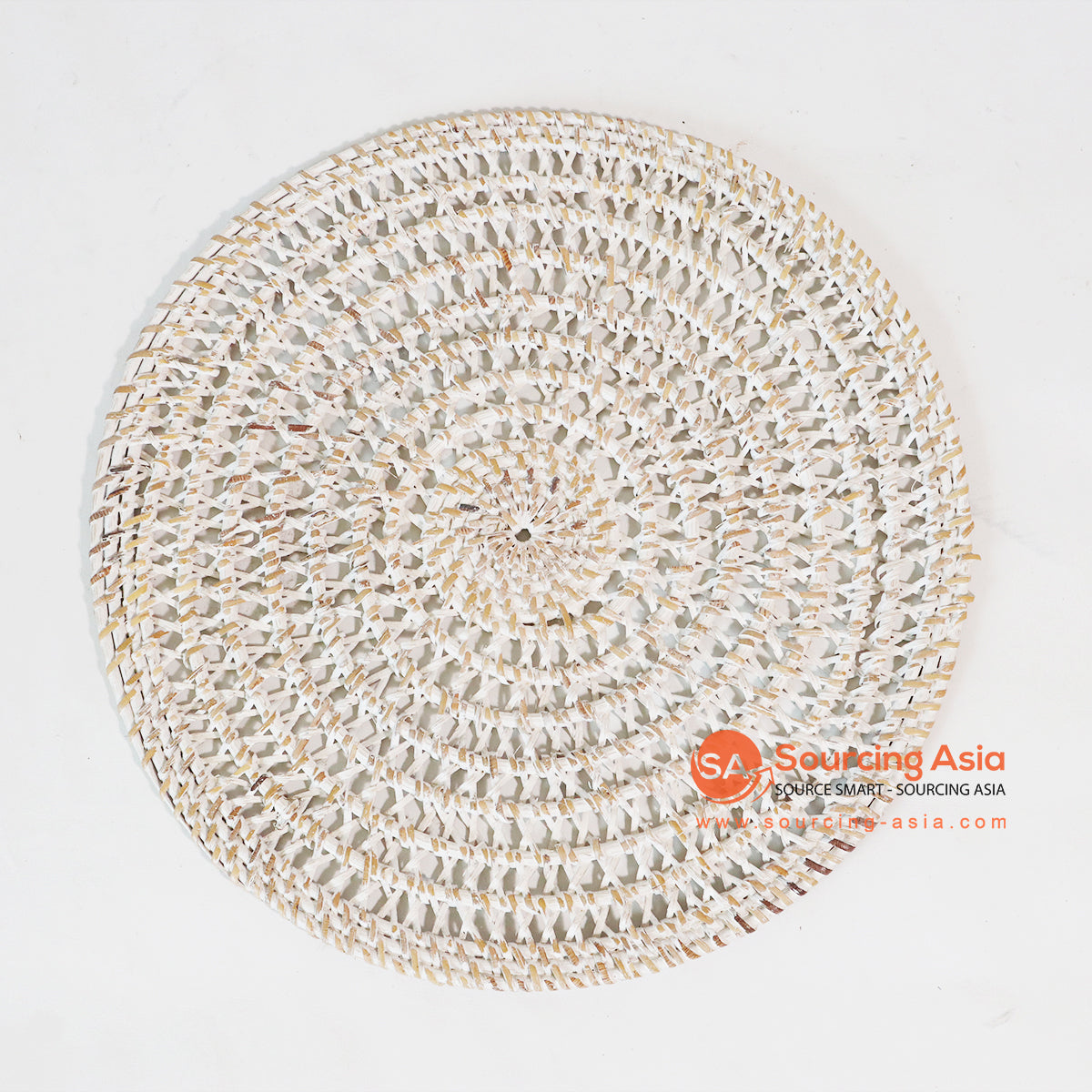 MTIC036-1 WHITE WOVEN RATTAN PLACEMAT
